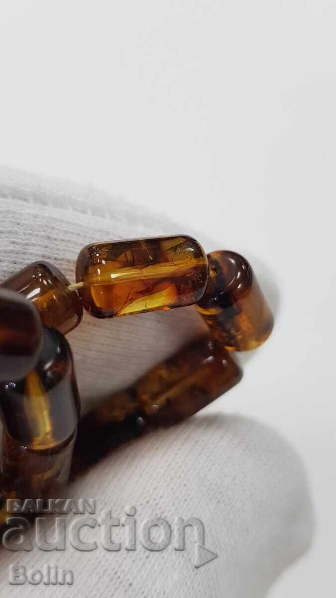 Аукцион Оригинална броеница балтийски кехлибар сребро 33 бр. зърна