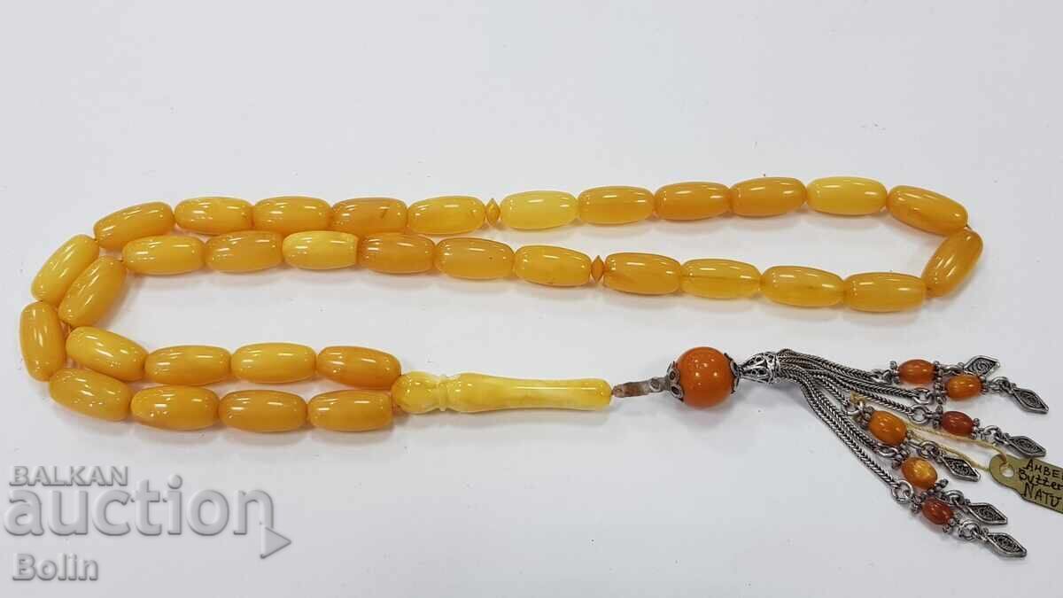 Top collectible amber rosary 33 beads Amberbutterscotch