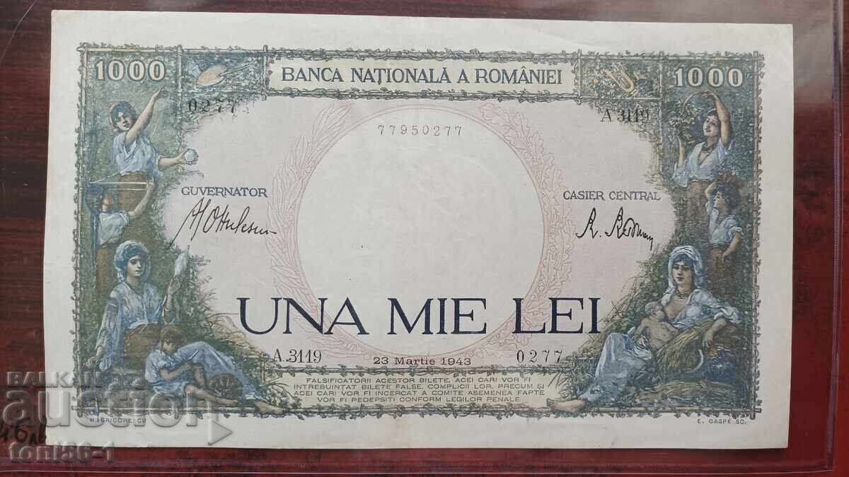 Romania 1000 Lei 1943 Romania 1000 Lei 1943