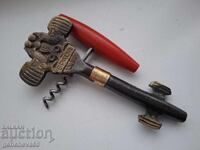 Tirbușon deschizător de sticle retro din bronz - Vrața