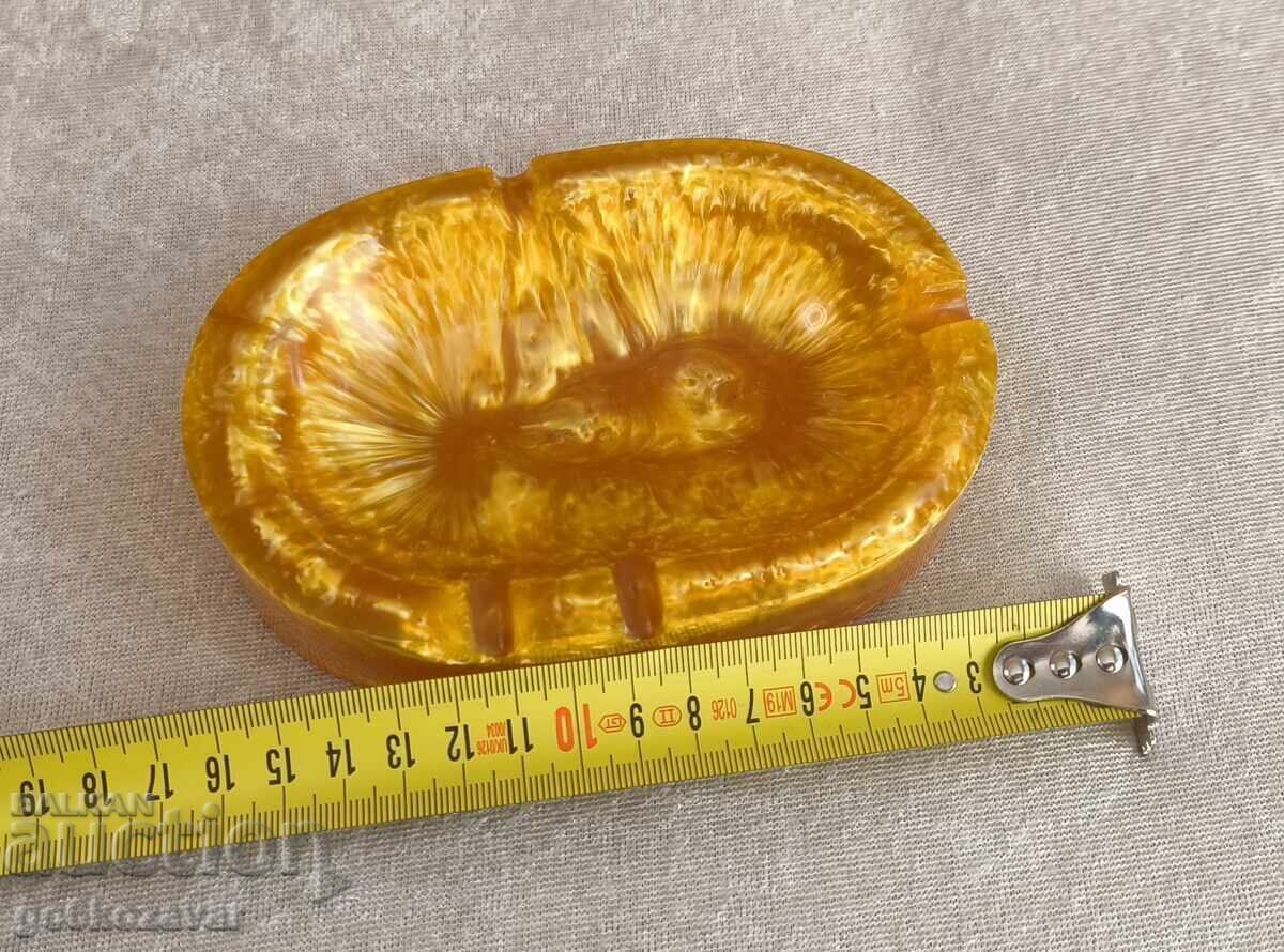 Ashtray artificial amber catalin NRB Brand new! 70s - 5 Ashtray artificial amber catalin NRB Brand new! 70s - 5