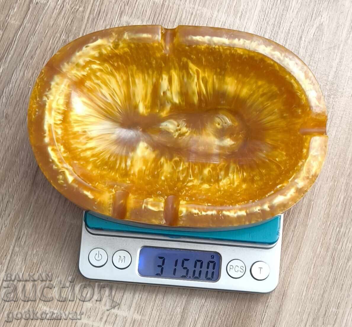 Ashtray artificial amber catalin NRB Brand new! 70s - 6 Ashtray artificial amber catalin NRB Brand new! 70s - 6