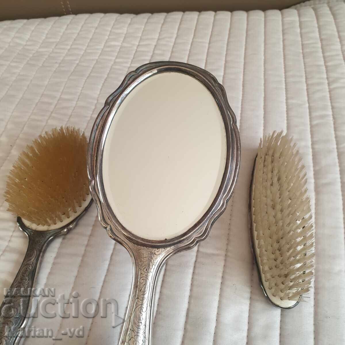 Ασημένιο ρετρό σετ για μαλλιά και ρούχα - 7