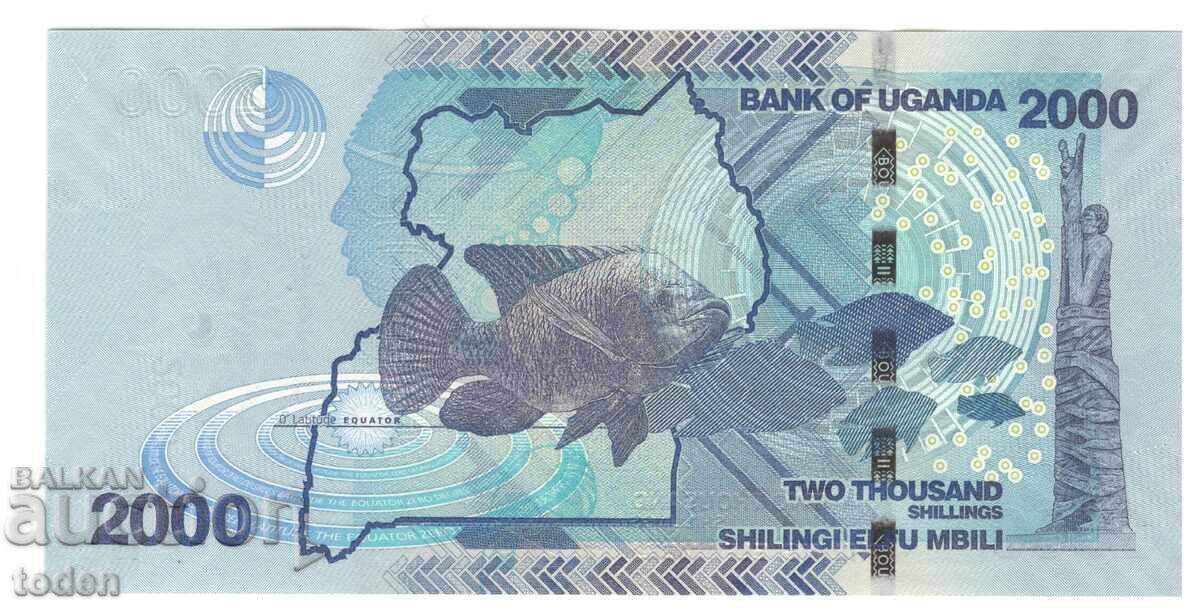 Uganda - 2,000 Shillings - 2010 - P# 50a - Paper with price € 3.00 | 5.87 BGN