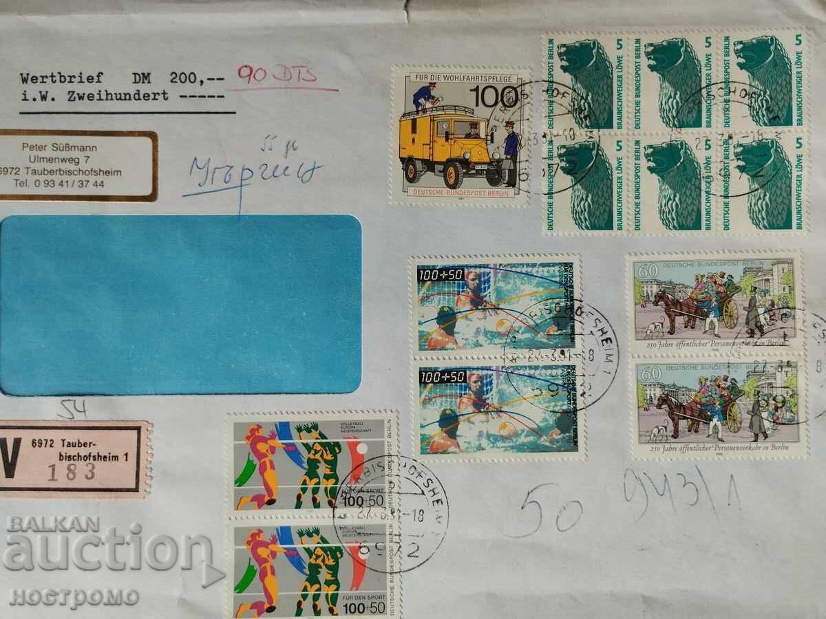 Berlin Brief Stamps, Used Envelope Germany - A 5470 with price € 1.50 | 2.93 BGN Berlin Brief Stamps, Used Envelope Germany - A 5470 with price € 1.50 | 2.93 BGN