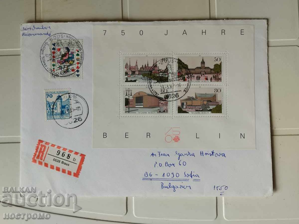 Berlin stamps Travelled Envelope Germany - A 5471