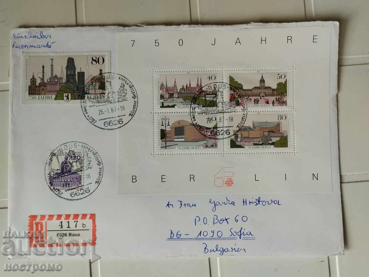 Γραμματόσημα Βερολίνου Ταχυδρομημένο Φάκελος Γερμανία - A 5472