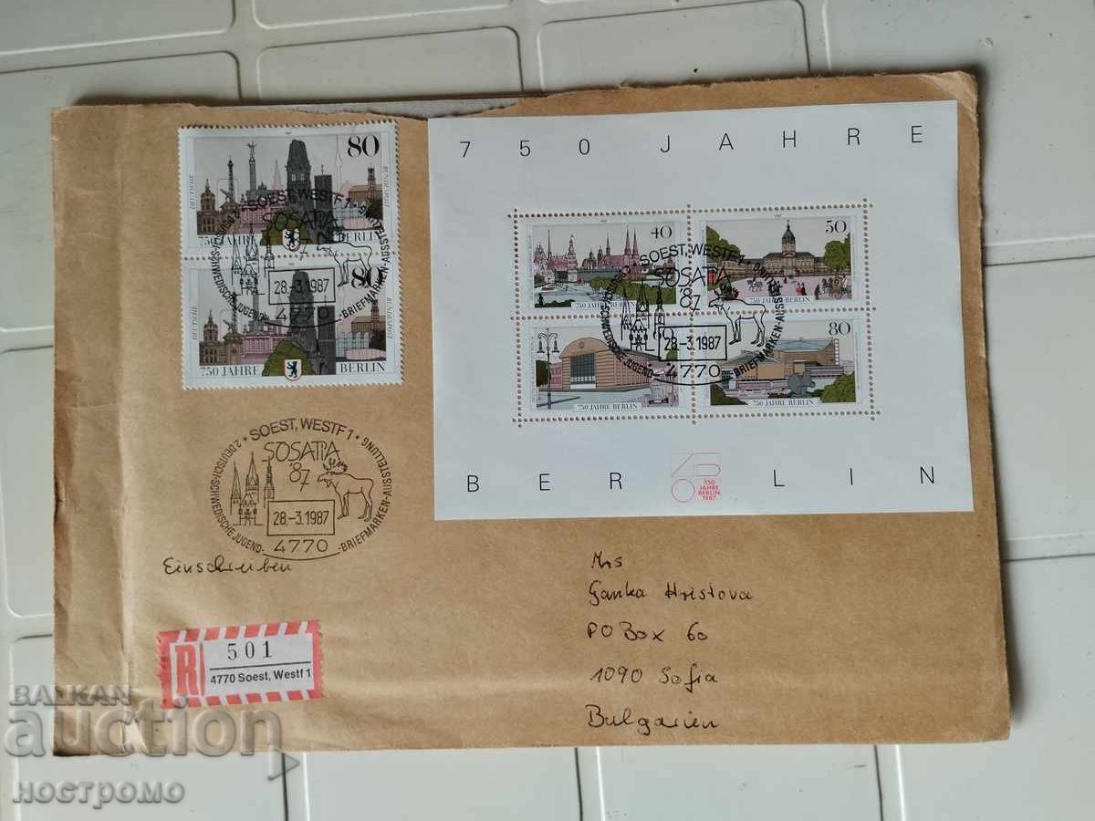 Timbre Berlin Plic călătorit Germania - A 5473