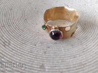 INELE DE ARGINT SPLENDID cu Granat - Almandin FANTASTIC