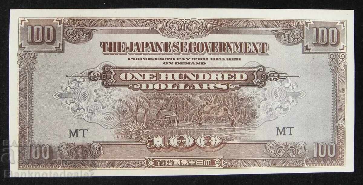 Malaysia Japan Government 100 Dollars 1944 Pick M8a Unc 2 Malaysia Japan Government 100 Dollars 1944 Pick M8a Unc 2