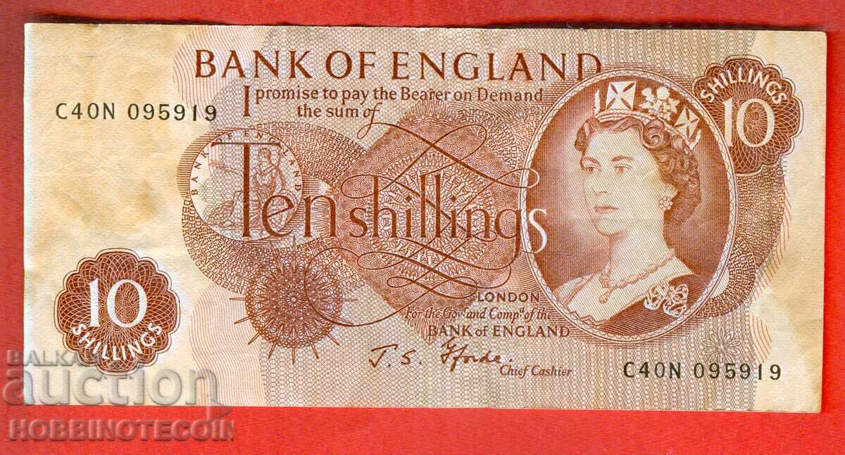 ENGLAND GREAT BRITAIN 10 Shillings issue emission 1961 - 1970 1