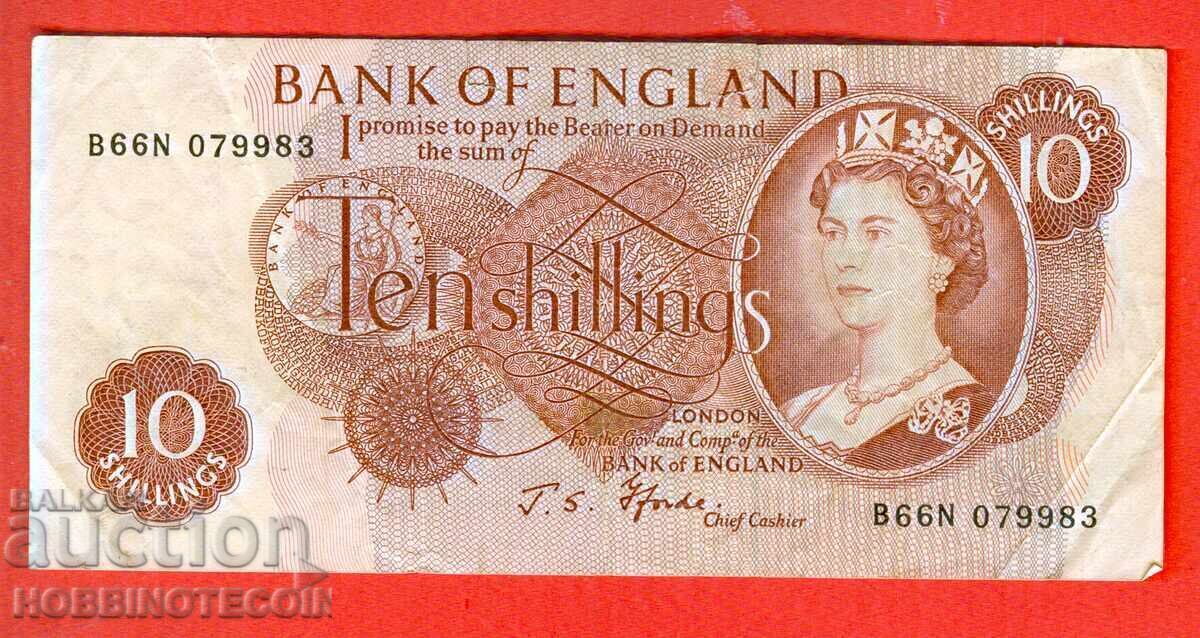 ENGLAND GREAT BRITAIN 10 Shillings issue emission 1961 - 1970 2