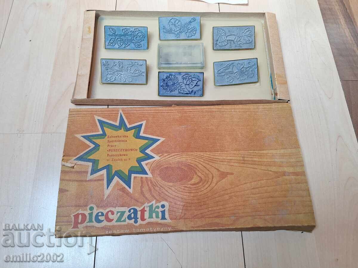 Детска игра печати на цветя  ретро соц