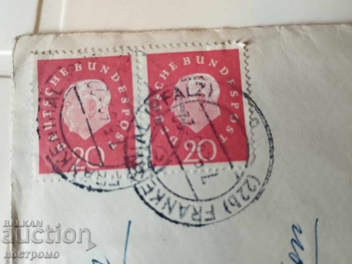 Пътувал плик Германия  - A 5484 с цена 0.80 лв. | € 0.41