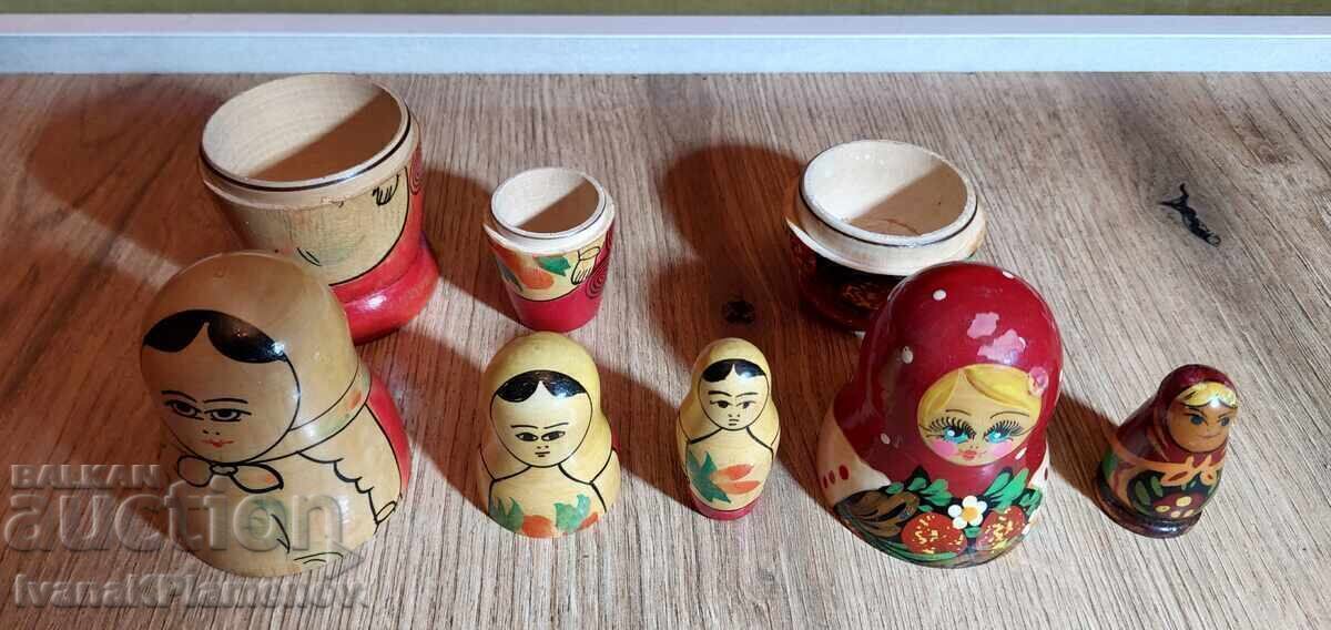 Matrioșki retro pentru colecționari 5 bucăți - 5 Matrioșki retro pentru colecționari 5 bucăți - 5