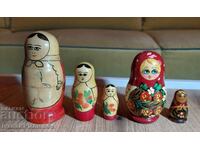 Matrioșki retro pentru colecționari 5 bucăți