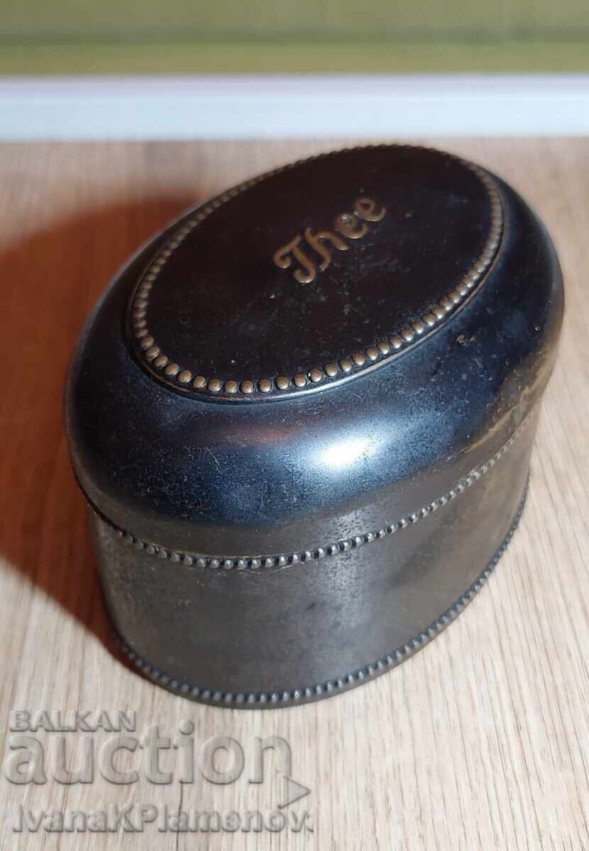 Auction  Retro brass tea box for connoisseurs