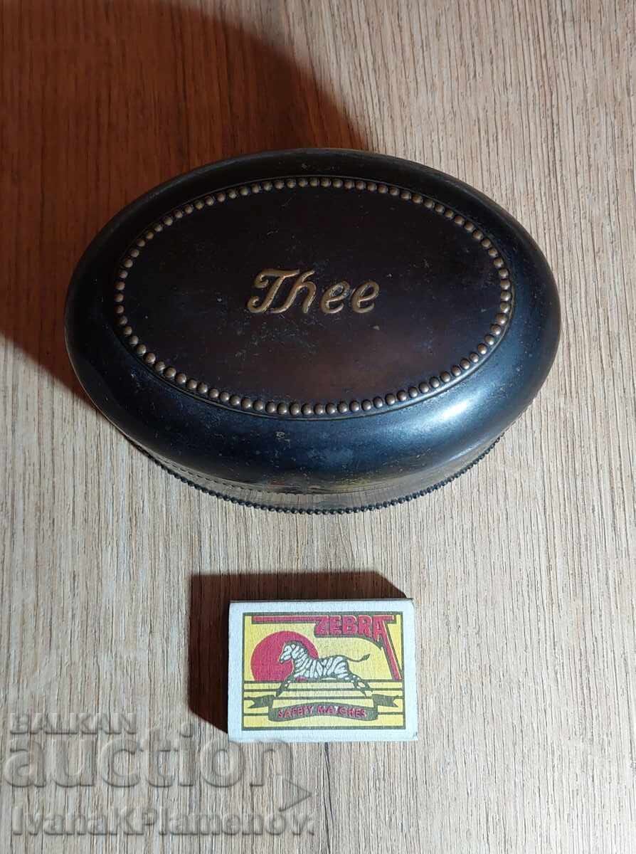 Cutie de ceai retro alamă pentru cunoscători - 7