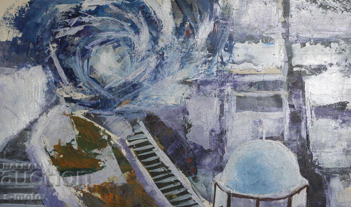 Livrarea Tablou ulei Peisaj din Santorini 1981