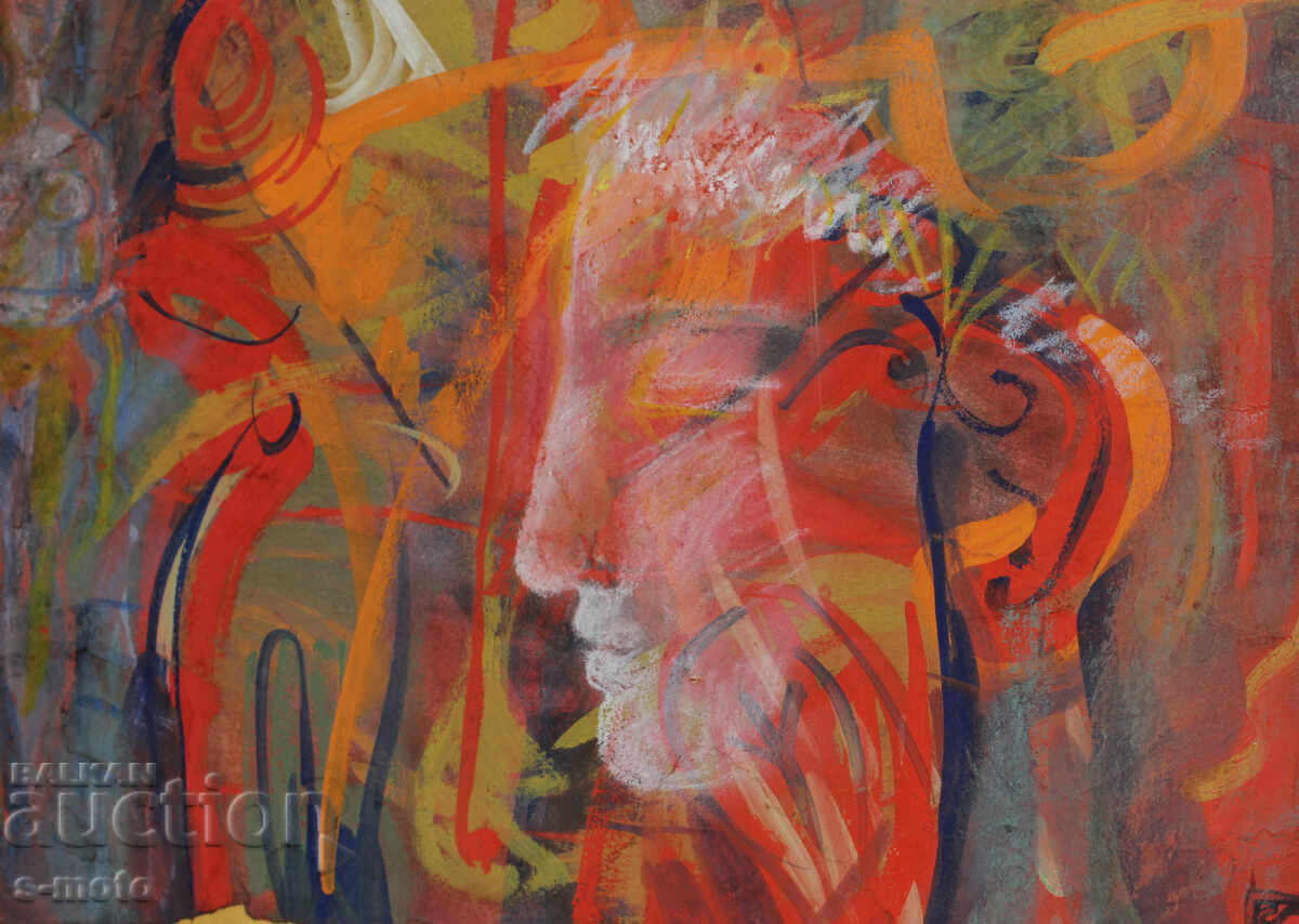 Gouache / pastel abstract portrait 1997 - 7 Gouache / pastel abstract portrait 1997 - 7