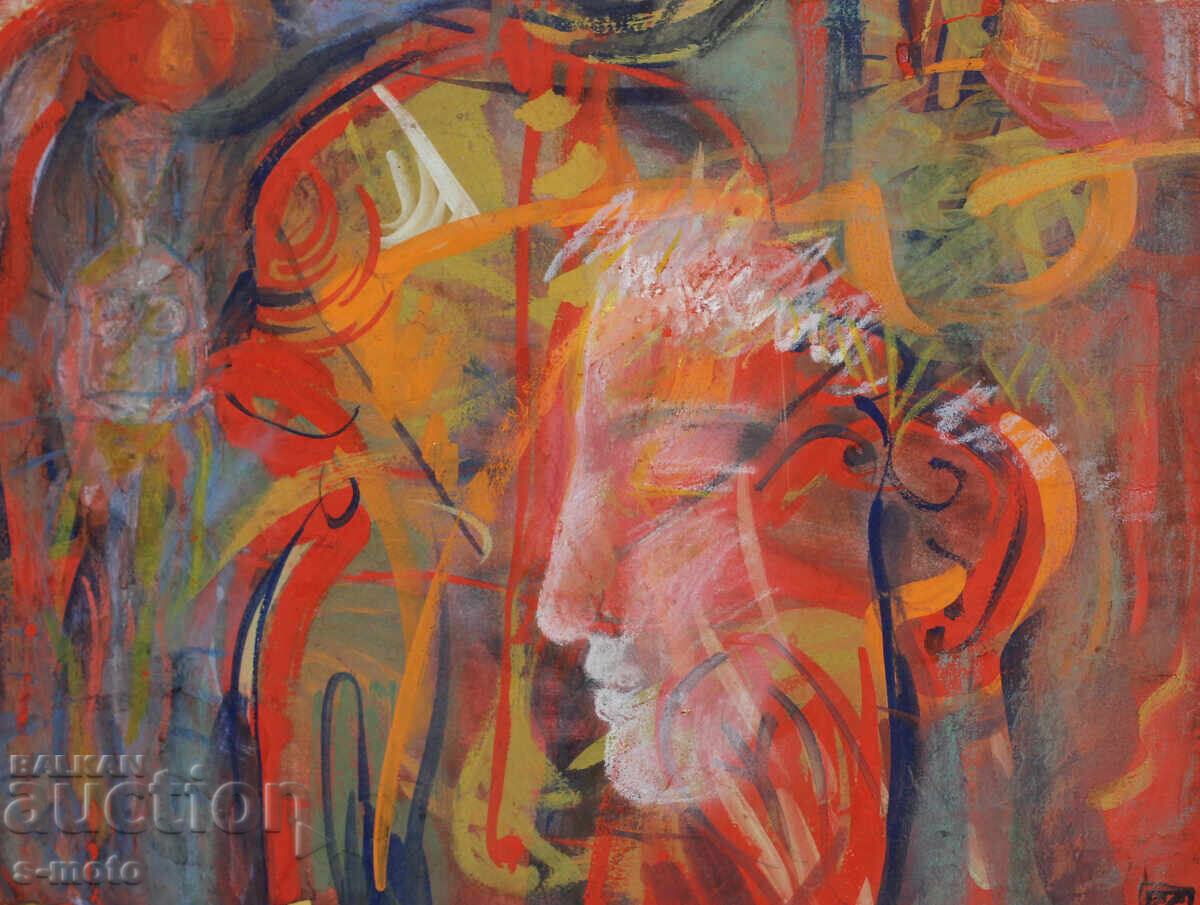 Gouache / pastel abstract portrait 1997 Gouache / pastel abstract portrait 1997