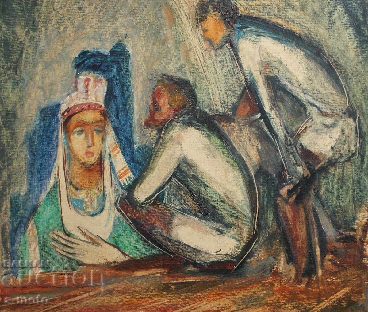 Стара картина маслени бои фигури - 6 Стара картина маслени бои фигури - 6