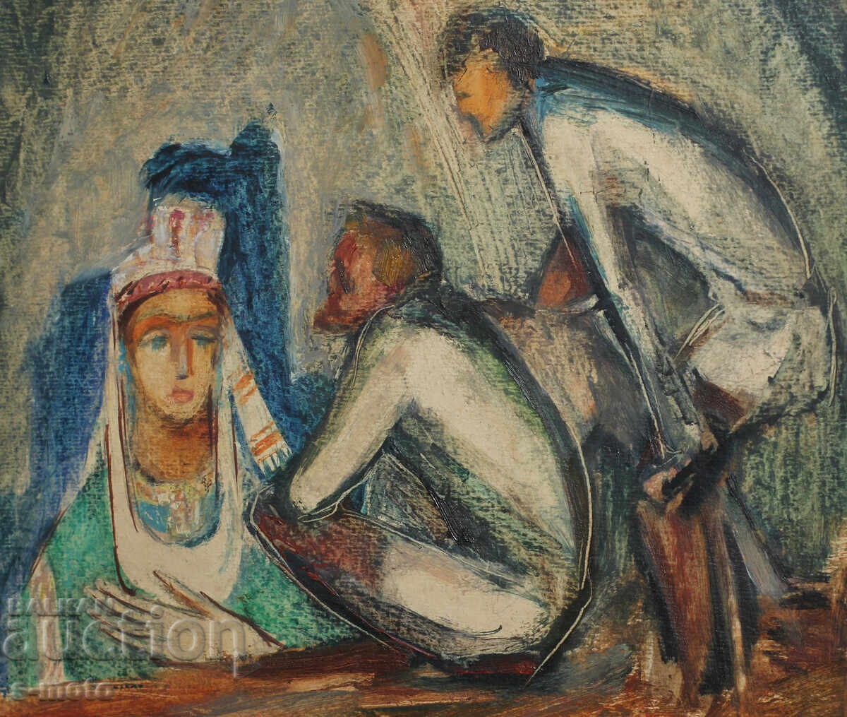 Стара картина маслени бои фигури - 7 Стара картина маслени бои фигури - 7