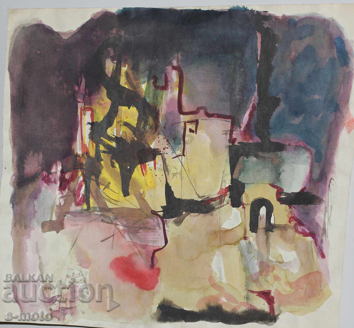 Delivery of Watercolor abstract landscape painting