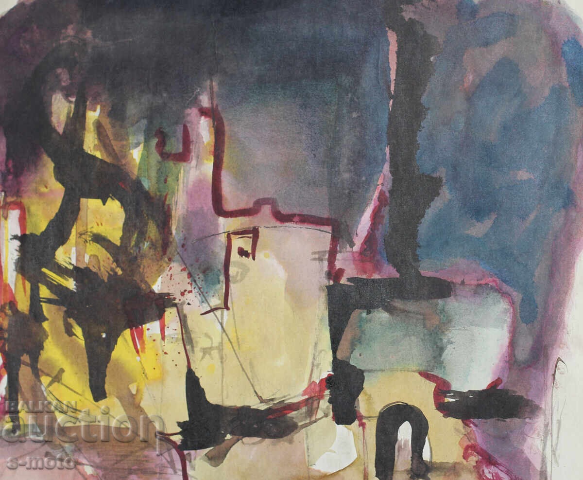 Watercolor abstract landscape painting - 5