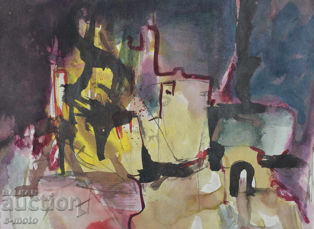 Watercolor abstract landscape painting - 6