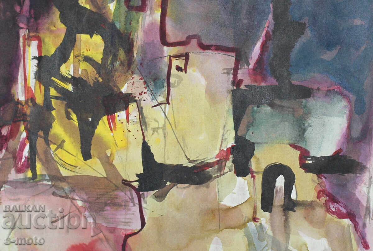 Watercolor abstract landscape painting - 7