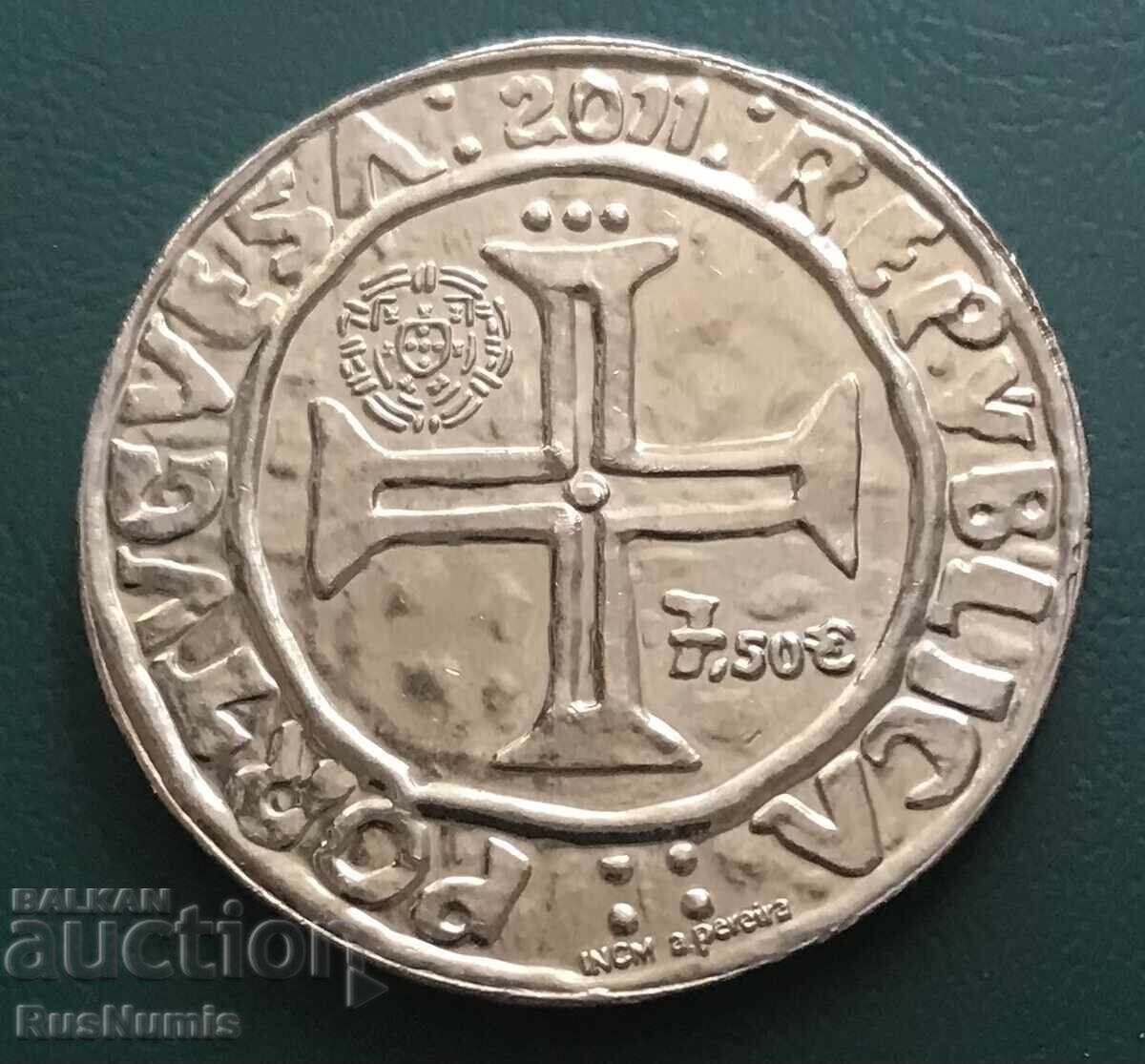 Португалия. 7 1/2 евро 2011 г. Крал Мануел I. с цена 33.00 лв. | € 16.87