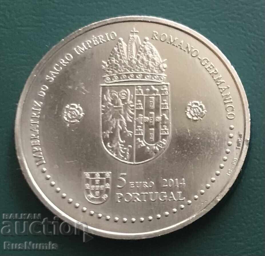 Portugalia. 5 euro 2014. Eleonora a Portugaliei cu preț 23.00 BGN | € 11.76 Portugalia. 5 euro 2014. Eleonora a Portugaliei cu preț 23.00 BGN | € 11.76