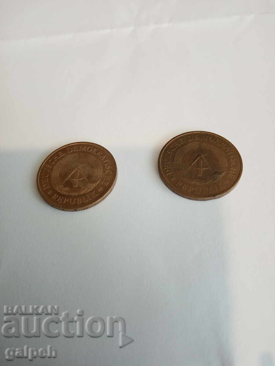 ΝΟΜΙΣΜΑΤΑ ΓΛΔ - 5 ΜΑΡΚΑ 1969 - 2 τμχ με τιμή 4.00 BGN | € 2.05