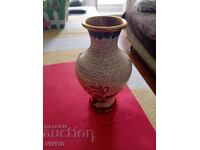 Antique enameled vase, cloisonné 15cm
