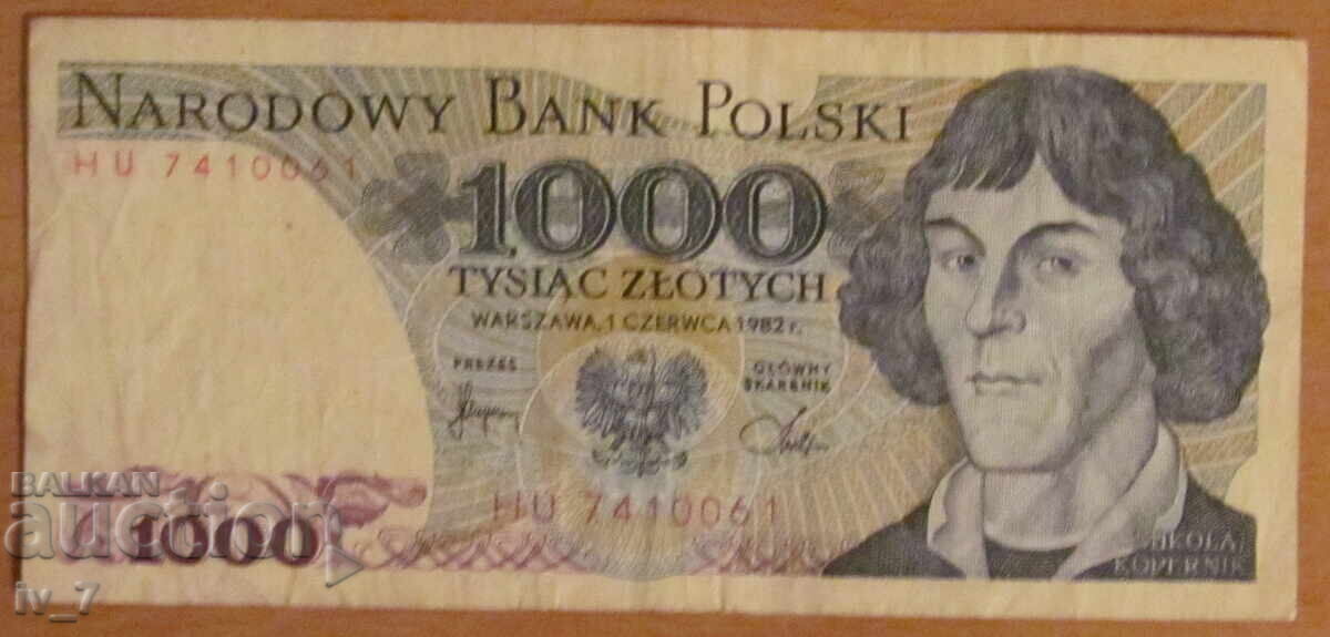 1000 ZLOTS 1982, POLONIA