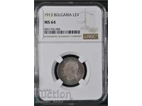 1 LEU 1913 MS 64 NGC