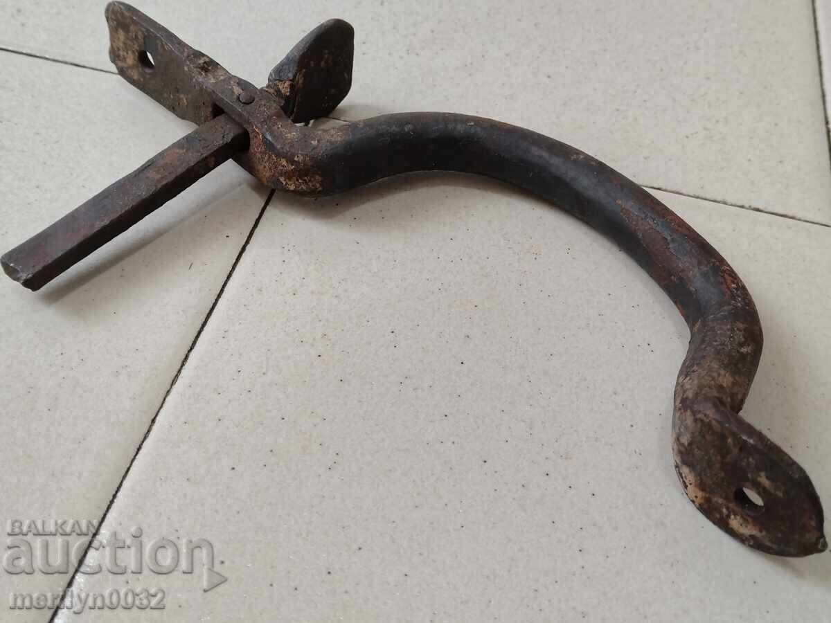 Старинно ковано резе, брава, мандало за старинна порта - 6
