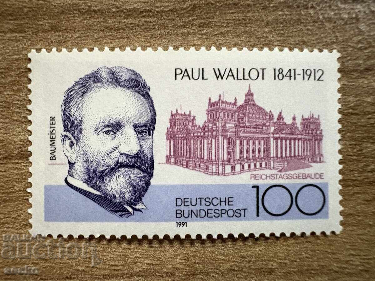 Γερμανία - 150 χρόνια από το θάνατο του Πάουλ Βάλο...(1991) MNH Γερμανία - 150 χρόνια από το θάνατο του Πάουλ Βάλο...(1991) MNH