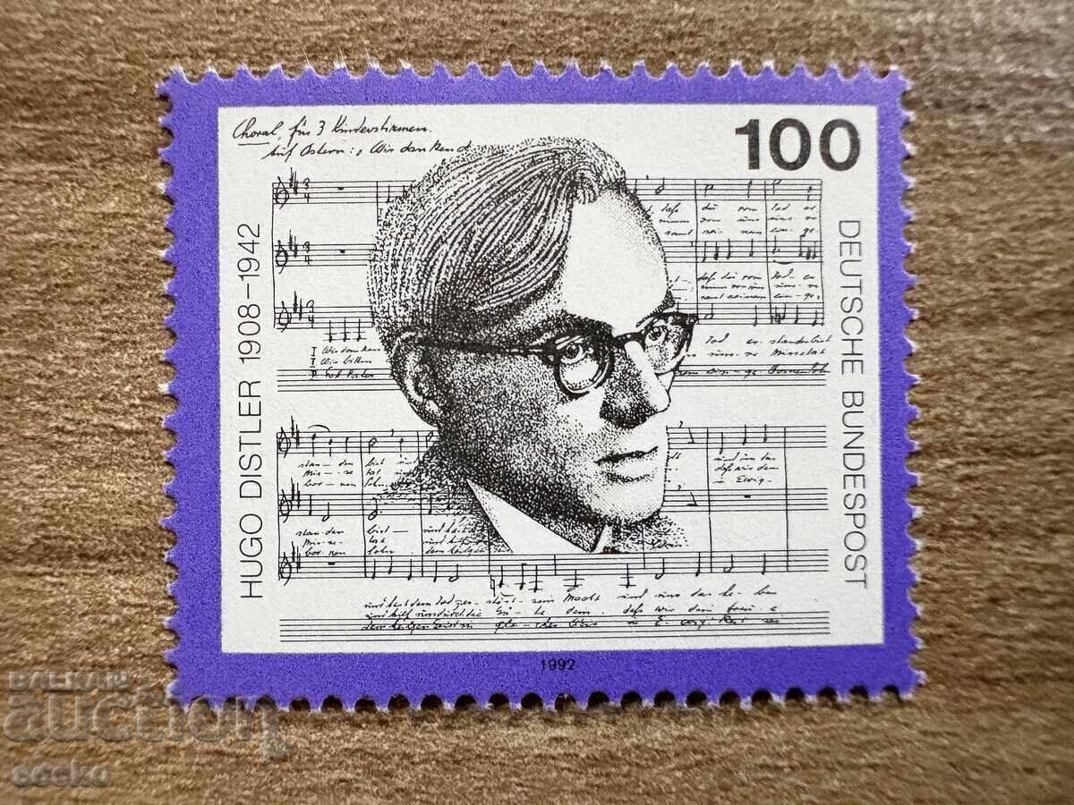 Γερμανία - 50 γρ. από τον θάνατο του Hugo Distler...(1992) MNH