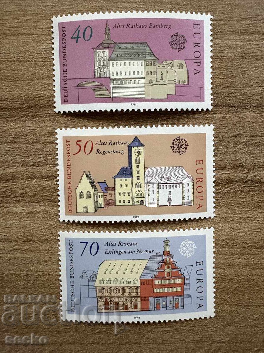 Δυτική Γερμανία/Γερμανία - Γραμματόσημα Ευρώπης - Κτίρια (1978) MNH