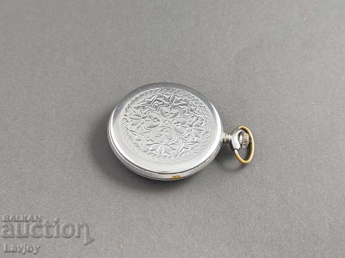 Ceas de buzunar ☭ cu capac Molnija cadran metalic - 5