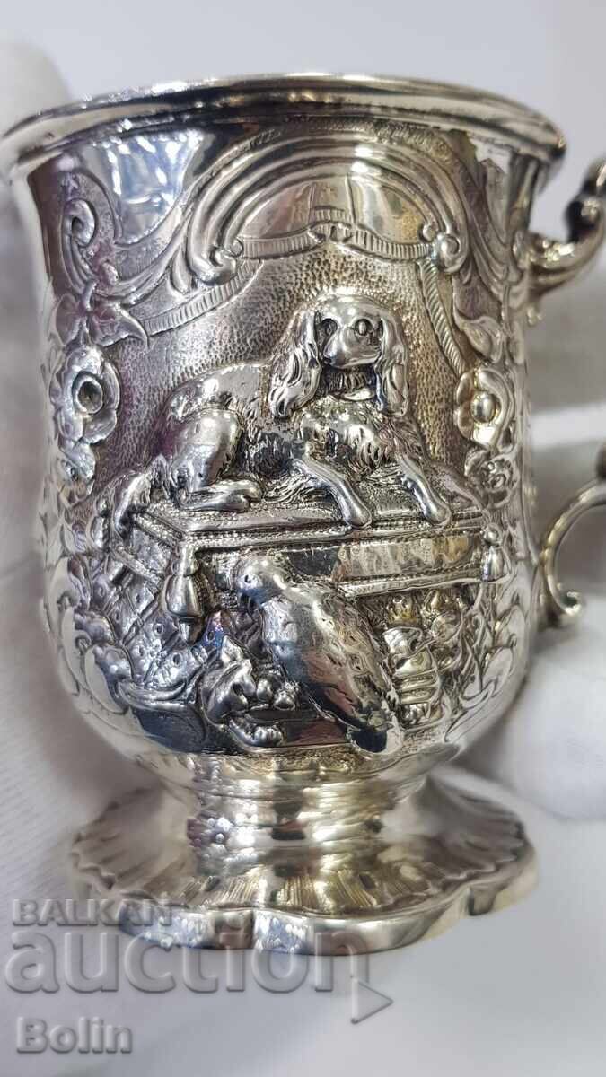 Auction  Rare Silver Victorian Cup England 1860-1880