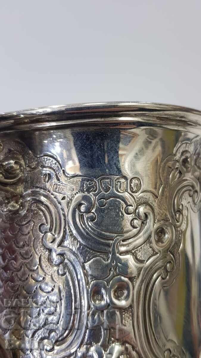 Rare Silver Victorian Cup England 1860-1880 - 6