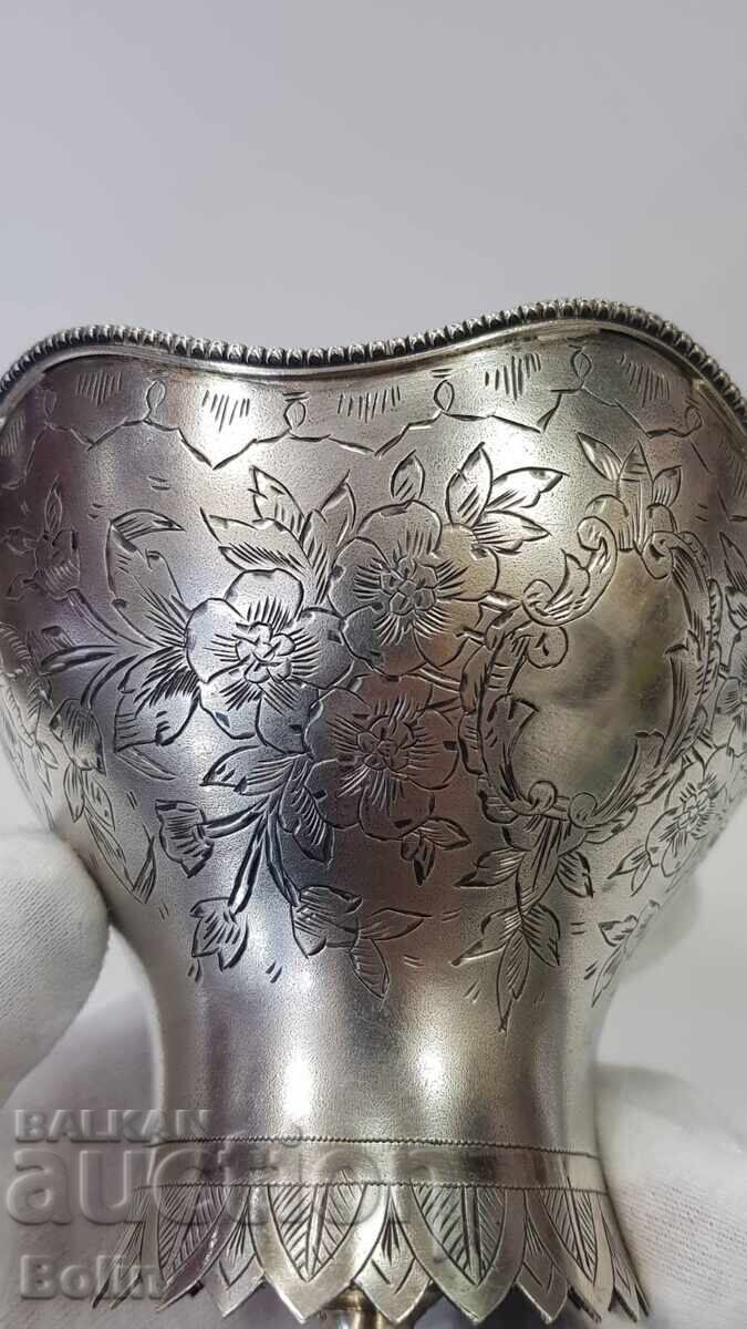 Rare Silver Turkish Ottoman Sugar Bowl with Tughra 19th Century with price € 760.00 | 1486.43 BGN