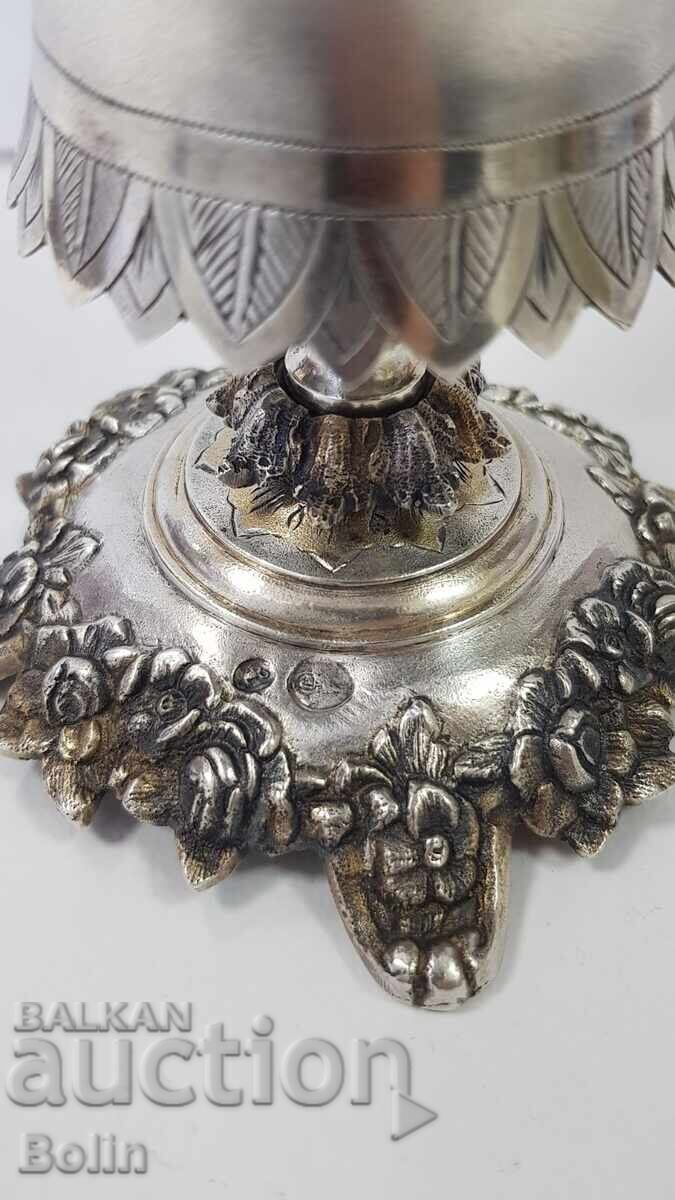 Delivery of Rare Silver Turkish Ottoman Sugar Bowl with Tughra 19th Century