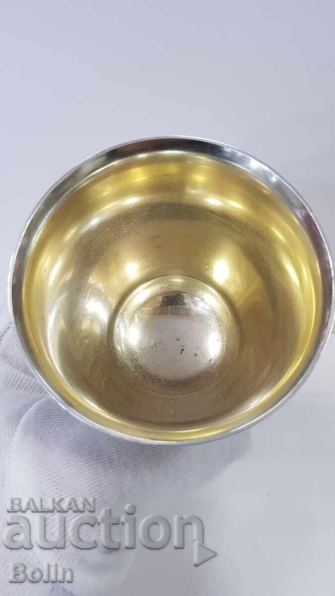 Топ колекционна сребърна руска царска чаша за вино 84 пр 19в с цена 1500.00 лв. | € 766.94