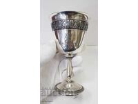 Топ колекционна сребърна руска царска чаша за вино 84 пр 19в