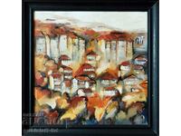 Painting, "View from Veliko Tarnovo", art. L. Karkelanova, 1994