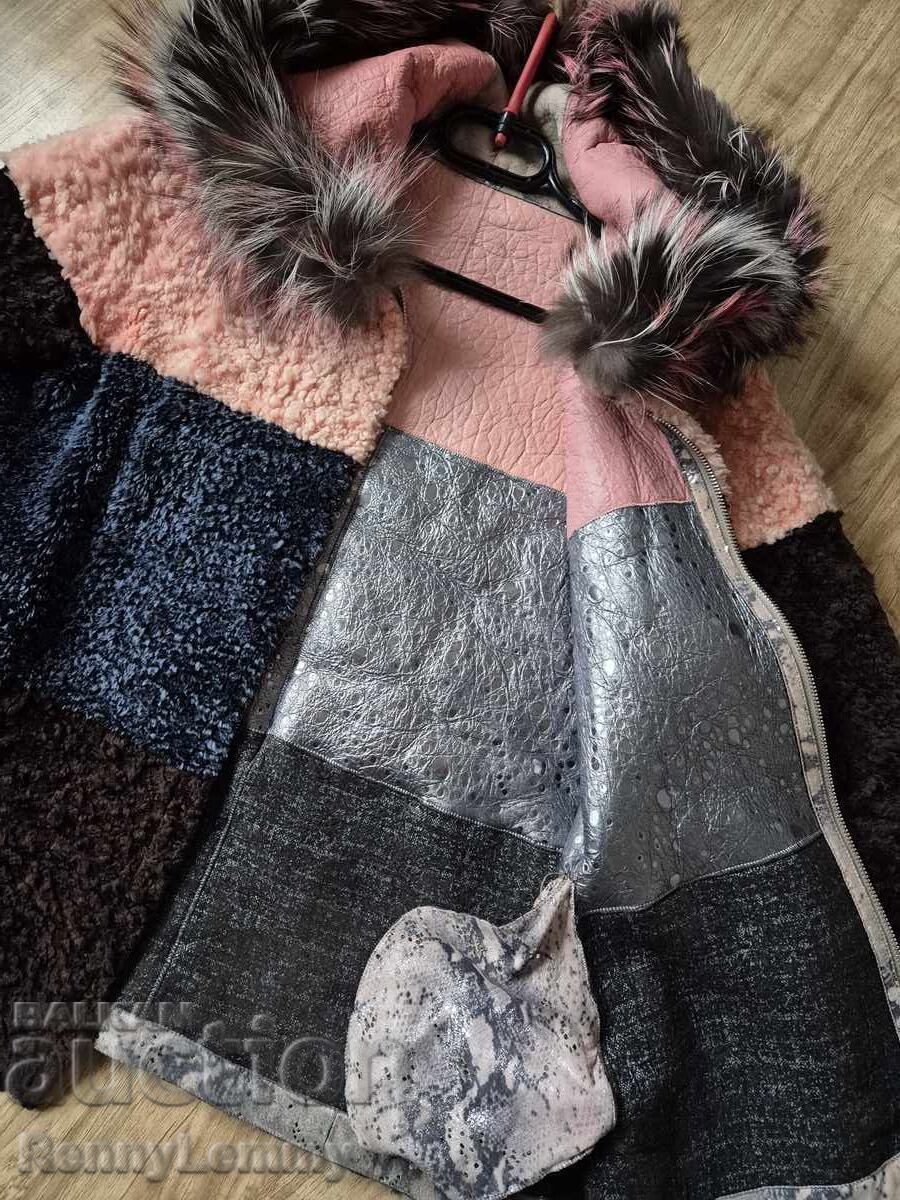 Licitație Palton boutique, piele naturală